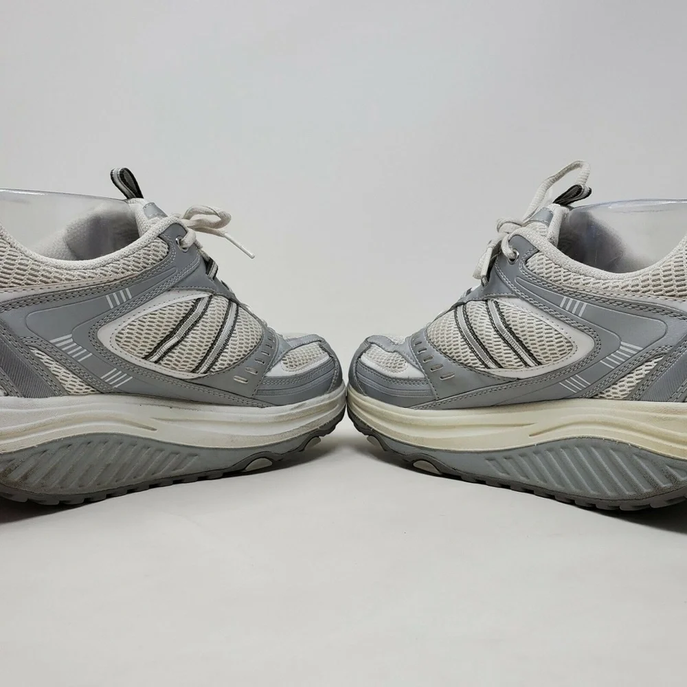 WOMENS SKECHERS SHAPE UPS WHITE MESH WALKING SHOES